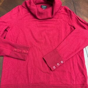 Talbots Red Merino Wool Cowl Neck Sweater Small
